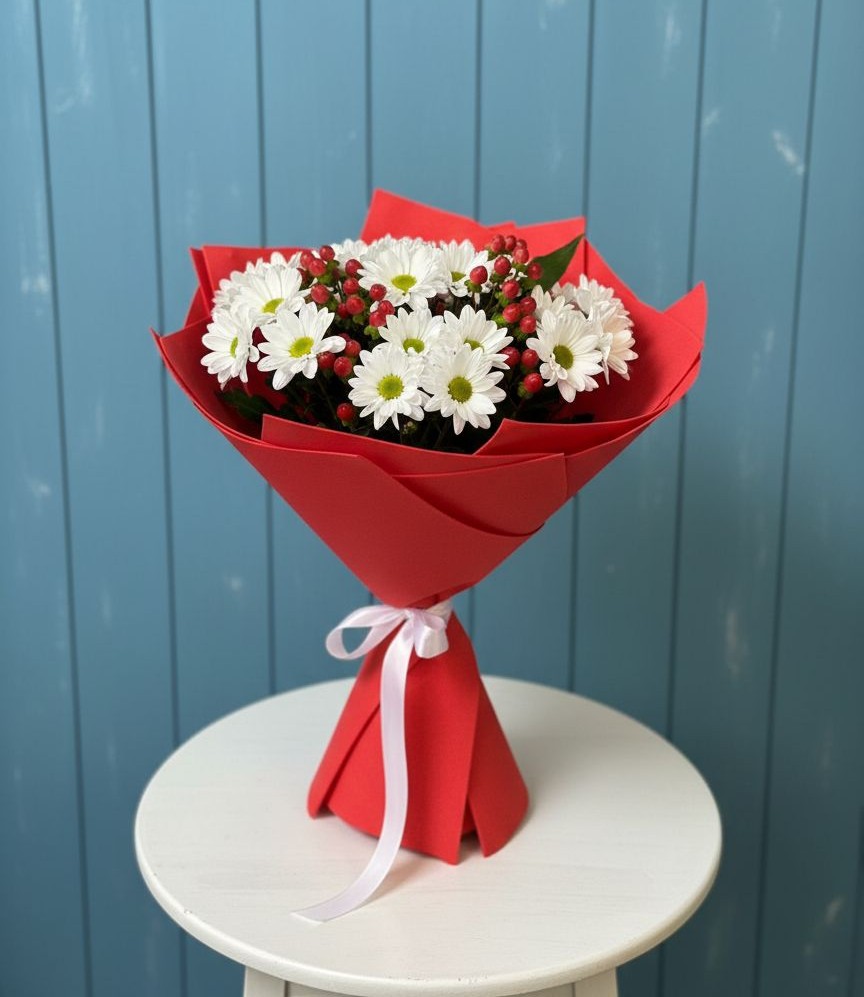 Букет цветов из: Хризантемы в Солнечнодольске