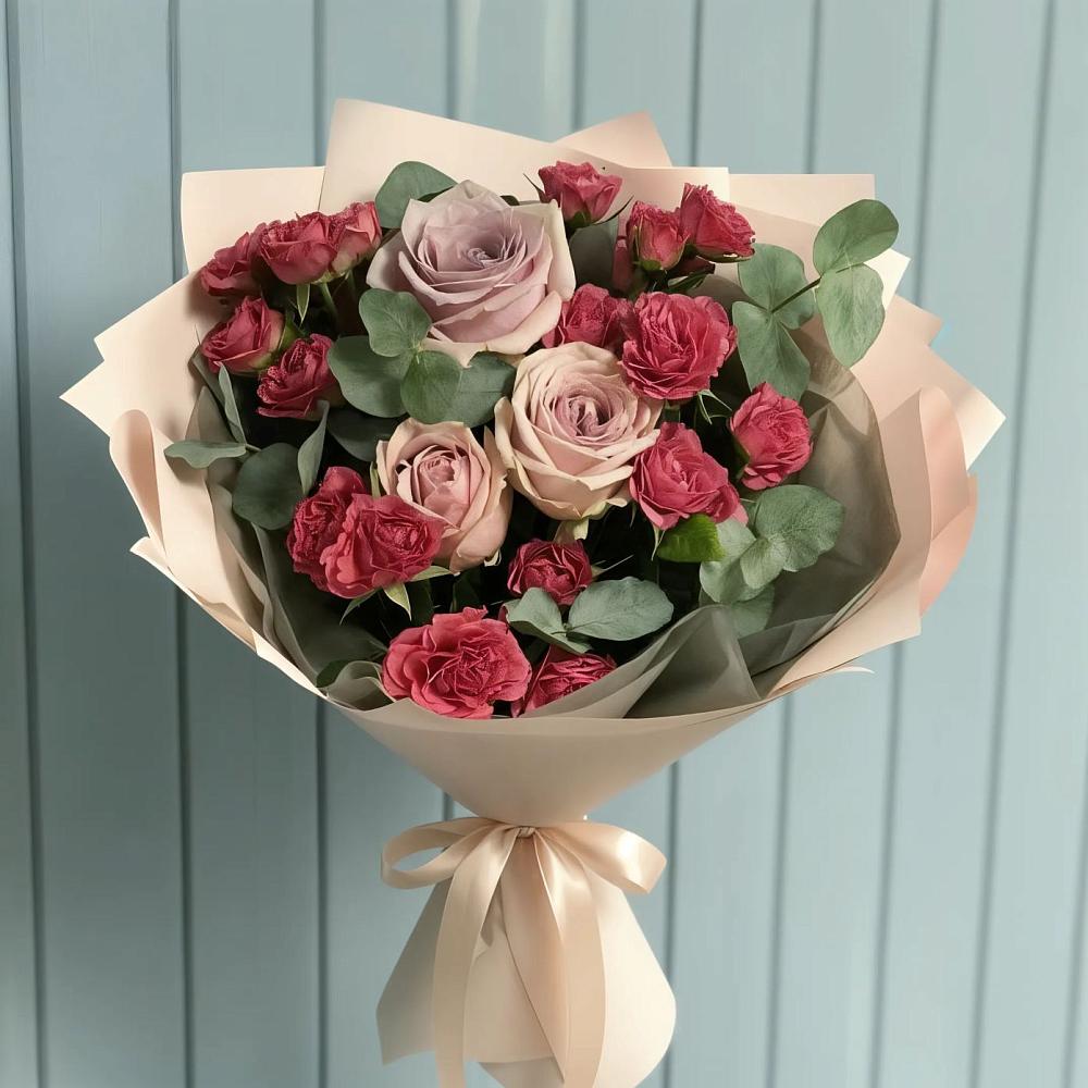 Букет цветов из: Гвоздики и Розы в Солнечнодольске