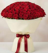 Букет 101 Красная роза Милано в Солнечнодольске