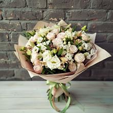 Букет цветов из:  Альстромерии, Розы и Хризантемы #REPLACE_PRED# Солнечнодольске