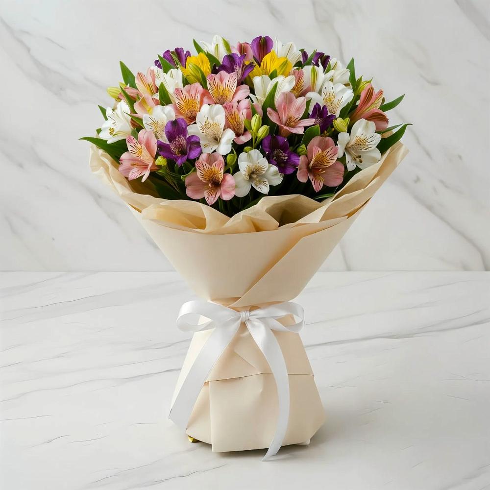 Букет цветов из: Альстромерии в Солнечнодольске