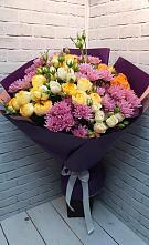 Букет цветов из:  Хризантемы и Розы #REPLACE_PRED# Солнечнодольске