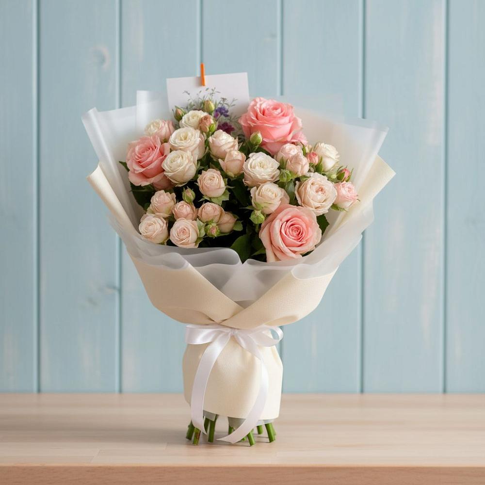 Букет цветов из: Розы в Солнечнодольске