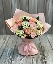 Букет цветов из:  Гвоздики, Розы и Хризантемы #REPLACE_PRED# Солнечнодольске