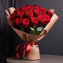 Букет 19 Красных роз Эдлесс Лав в Солнечнодольске