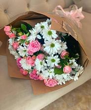 Букет цветов из:  Розы и Хризантемы в Солнечнодольске