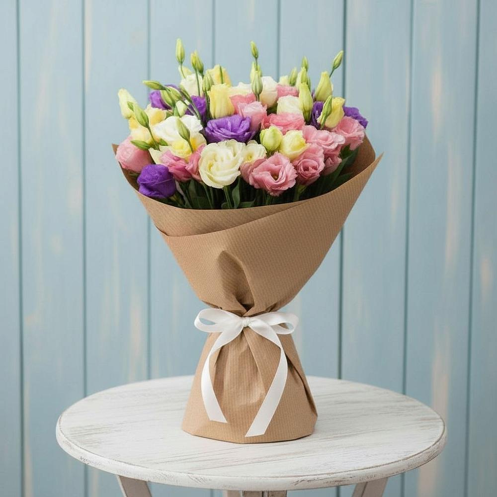 Букет цветов из: Лизиантусы в Солнечнодольске