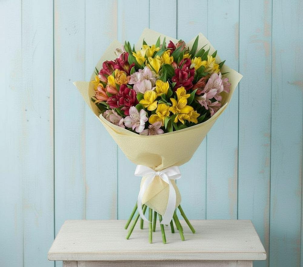Букет цветов из: Альстромерии в Солнечнодольске