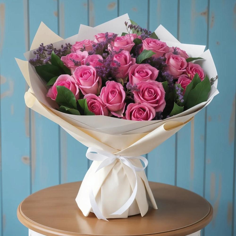 Букет цветов из: Розы в Солнечнодольске